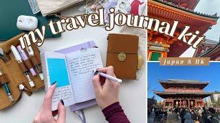 My Japan & HK travel journal kit ️ what I brought & what I used!