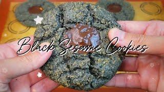 GREATEST Black Sesame Cookies Recipe (Crunchy outside, Chewy inside)