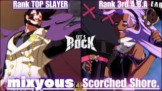 GGST Rank TOP SLAYER / スレイヤー [ mixyous ] vs Rank 3rd A.B.A / アバ [ Scorched Shore.] GuiltyGearStrive