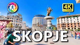 Exploring Skopje  | 4K Walking Tour of North Macedonia's Vibrant Capital