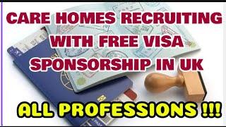 UK CARE HOMES RECRUITING WITH VISA SPONSORSHIP