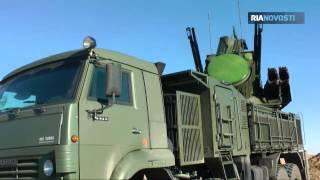 Pantsir S Russian army Air Defense Division Repels Night Air Raid Video RIA Novosti