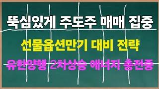 뚝심있게 주도주 매매 집중_선물옵션만기 대비 전략,유한양행 2차상승 에너지 충전중