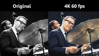 Dave Brubeck - Take Five ENHANCED (Colourized 4K 60fps)