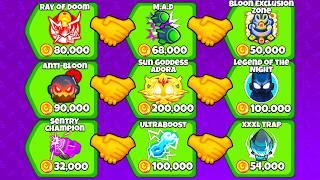 Can I Get The Most EXPENSIVE 5th Tier Upgrades in 1 Game? (Bloons TD Battles 2)