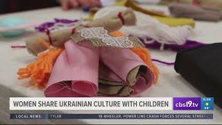 Lindale children learn how to make ancient Ukrainian dolls