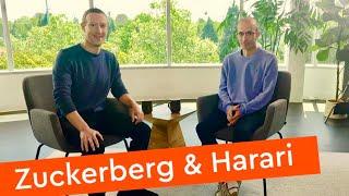 Mark Zuckerberg y Yuval Noah Harari en conversación.