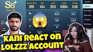 Kani Gaming Reaction On LoLzZz Gaming BGMI Account | LoLzZz Gaming | Kani Gaming