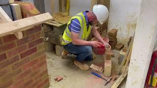 Able Skills Student working on Gable End Brick and Block work