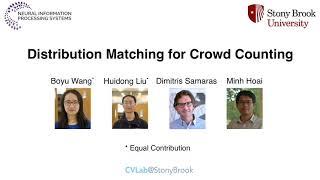 Distribution Matching for Crowd Counting