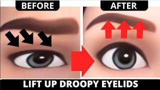 FACE YOGA EXERCISES TO GET RID OF DROOPY EYE LIDS