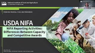 NIFA Reporting Activities: Differences Between Capacity and Competitive Awards | GAATA