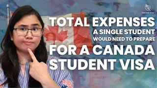 Total Expenses a SOLO Student Would Need for a Canada Student Visa