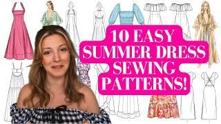 LEARN TO SEW! 10 easy Summer dress sewing patterns for beginners & quick projects! 