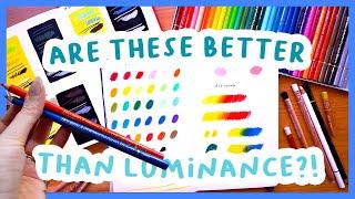 Holbein Pencils vs Luminance Pencils! Full review and swatching ️