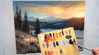 Showing The Light - Real-time Oil Painting Study #05 - Alla Prima Mountain Landscape