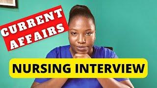 Current Affairs Questions in Nursing Interview, Answers and Tips