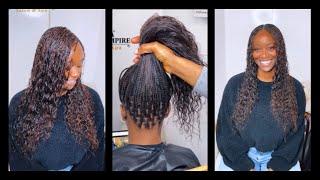 BOHO KNOTLESS BRAIDS WITH 100% HUMAN HAIR | 20” | Human hair braids