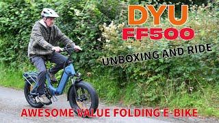 DYU FF500 REVIEW- AWESOME VALUE FOLDING FAT TYRE E-BIKE- BEAT THE HILLS!!!