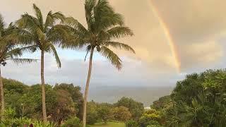 Incredible Rainbow from Maui Eco Retreat! #rainbow #maui