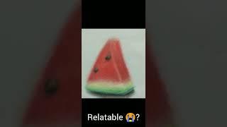 My art at home Vs at school #art #shorts #watermelon #realisticart #colourpencil #relatable