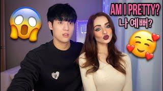 외국인 아내가 메이크업을 끔찍하게 못합니다 ... // I DID MY MAKEUP HORRIBLY TO SEE HOW MY HUSBAND WOULD REACT