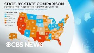 COVID cases rising across U.S., according to levels detected in wastewater