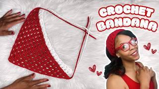 Easy Crochet Granny Triangle Bandana For Beginners!