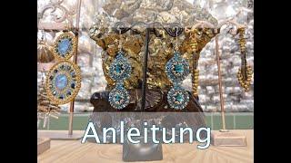 Peyote Perlen Ohrringe mit Swarovski Rivoli Anleitung