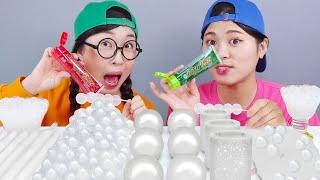 Aloe Jelly Clear Food Popping boba Mukbang DONA