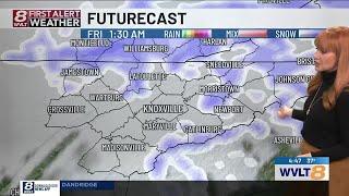 Cold winds and showers move in with snow for some