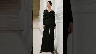 Elodie Black Off-shoulder Blazer x Arwen Black Flare Pants #shorts