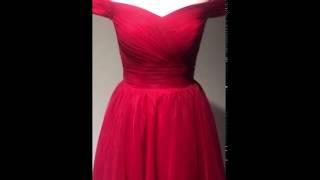 Queenderella - Off-the-Shoulder Short Tulle Red Dresses