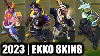 ALL EKKO SKINS SPOTLIGHT 2023 | League of Legends