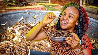 Grilled insect recipe , she eats this to look 10 years younger after 5 births