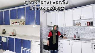 MUTFAK YENİLEME-DOLAP VE TEZGAH ARASI FOLYO KAPLAMA-KITCHEN RENOVATION-FOİL COATİNG-ПЕРЕДЕЛКА КУХНИ