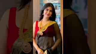 Amritha Aiyer latest hot navel show transparent saree #amrithaiyer #trending #viral