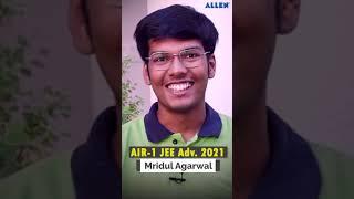 ️ Daily Routine of Mridul Agarwal AIR-1 (JEE Advanced 2021)  #shorts