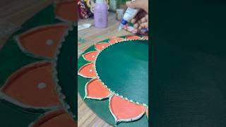 Adding background to my painting #art #painting #craft #clay #clayart #lippanart #mdf #durga #shorts