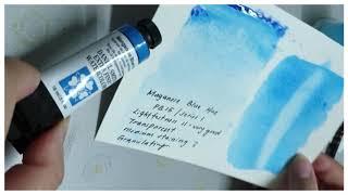 Daniel Smith Watercolour - Manganese Blue Hue pigment test + simple sky painting Art Vlog 05