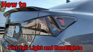 How to Tint Headlight and Tail lights with Vinyl! Vvivid Light Tint