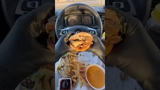 Wendys new mushroom cheeseburger ‍ #mukbang #asmr #food