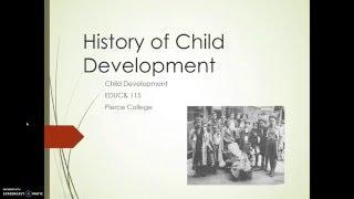 Week 2 History of Child Development