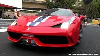 6x Ferrari 458 Speciale in Monaco - Hard Launches!