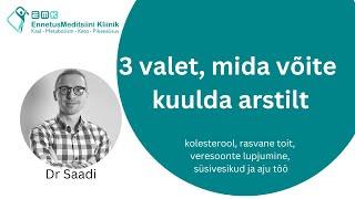 3 valet arstilt (kolesterool, loomsed rasvad südame jaoks, süsivesikud aju jaoks) | Dr Sergey Saadi