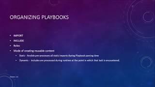 Lecture 20 of 24 - How to organize playbooks using import