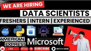 Jobs for Data Science Fresher in India| Data Scientist Jobs 2025 | Data Science Jobs in India | WFH