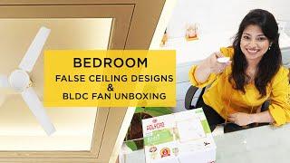 False ceiling designs for bedroom with fan | Why BLDC motor fan? Polycab BLDC ceiling fan unboxing