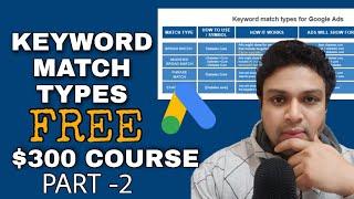 Google ads for affiliate marketing | keyword match types  [Relevant keyword = high conversion rate]