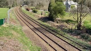 802110 passing respryn bridge, with horn sounding